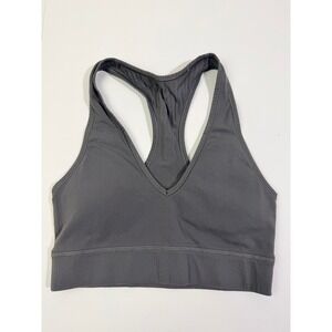 Lululemon Ebb to Street Seamless Racerback Sports Bra Grey Size 8